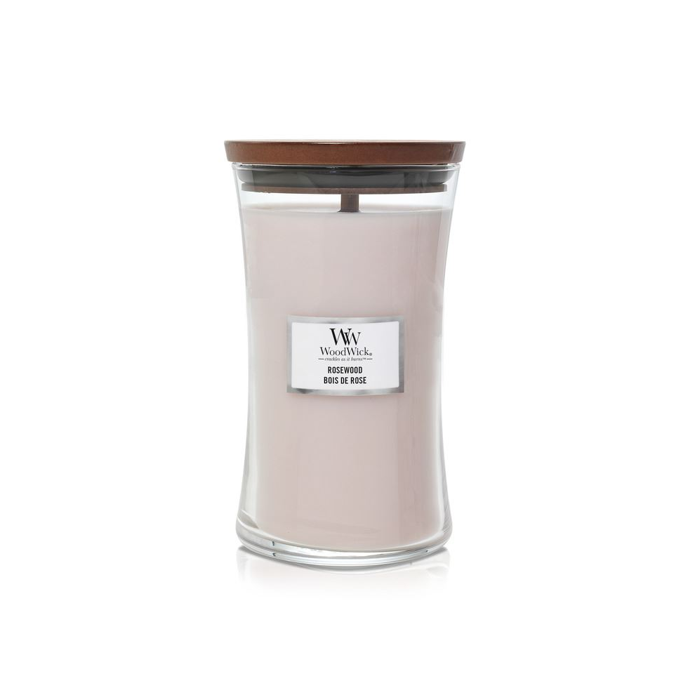 Woodwick Candle Rosewood Large Hourglass 609G Light/Pink
