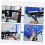 Portable Table Tennis Net with Posts Compact Ping Pong Set Dark Blue 3