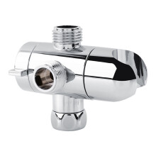 Shower Diverter Valve, Universal Interface Diverter for Bathroom, 3-Way Adjustable Shower Head Splitter with Bright Modern Design