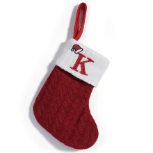 Bas de lettre de Noël tricotés individualisés pour la-K