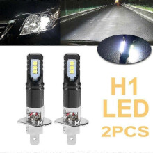 2x H1 6000k Superhellweiß 6000lm LED-Scheinwerferlampen-Set mit Tagfahrlicht und Fernlicht (Neue Edition)
