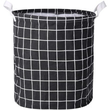 Portable Bins with Multi-purpose Storage, Aesthetic Room Decor Basket for Nursery Hamper and Waterproof PE Coating Organizer, Collapsible Canvas Fabri