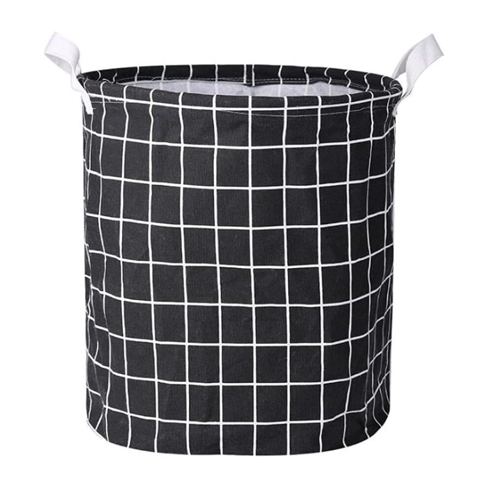 Portable Bins with Multi-purpose Storage, Aesthetic Room Decor Basket for Nursery Hamper and Waterproof PE Coating Organizer, Collapsible Canvas Fabri