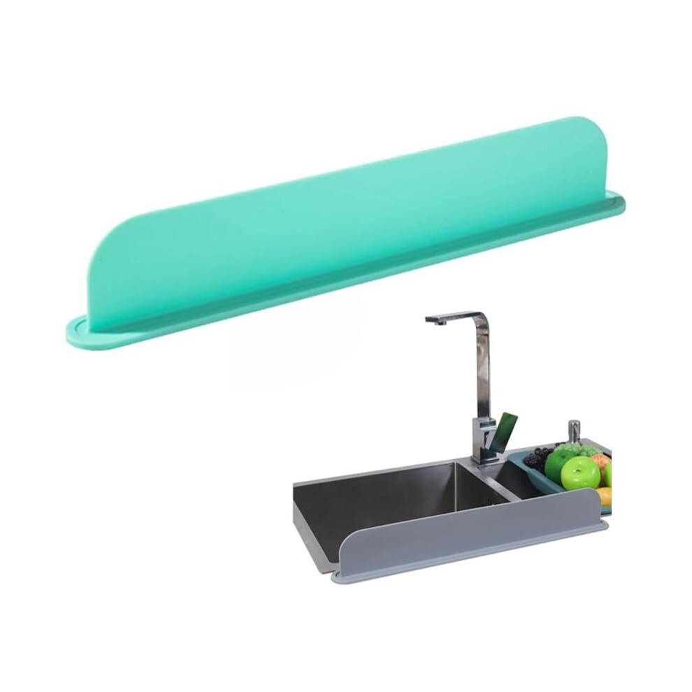 Sink Splash Guard, Silicone Splash Guard Behind Faucet, Water Barrier (Light Green) 9412369719072