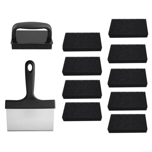 Professional Griddle Cleaning Kit, Designed for Flat  Grills, Easy Removal Tool (12)