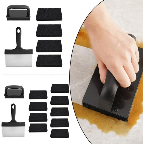 Professional Griddle Cleaning Kit, Designed for Flat  Grills, Easy Removal Tool (12) 2