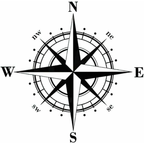 Αυτοκόλλητο βινυλίου Compass με γραφικά, ευρεία εφαρμογή και κομψή διακόσμηση, με