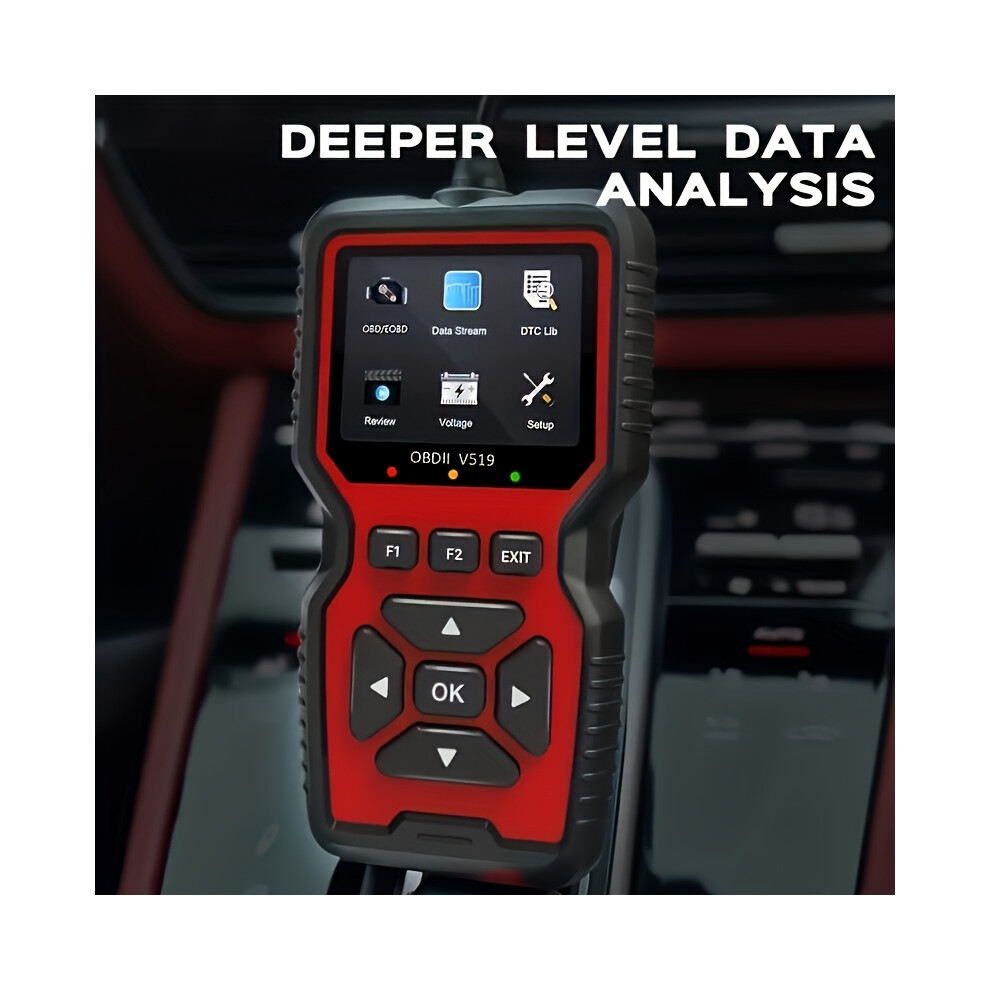 (Red) Advanced Car Diagnostic Scanner - Rapid Obd2 Code Reader With Comprehensive Analysis - User-Friendly Professional Obdii Red 8366383148008