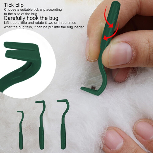 Dog Tick Remover Tools, Pet Flea Puller Set, Compact Ergonomic Design, Portable Kit for Dogs, Cats 2