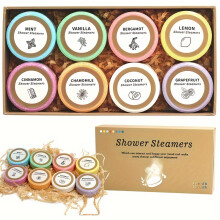 (8 Shower Tablets (brown Box)) Shower Steamers - 8pcs Shower Bombs Gifts for Her with Essential Oil for Home SPA, Self-Care & Relaxation Valentine's