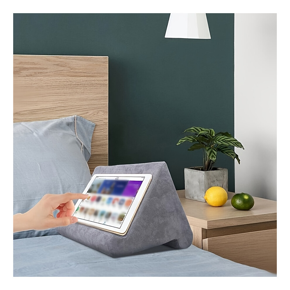 (Grau, 1Stk) Multifunctional Reading Tablet Stand | Compressible To Various Angles, Sponge Rubber Material For Comfortable Viewing 8366383144352