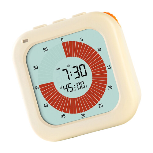 Kids Study Timers Quiet Flash Alarm For Home School-Beige