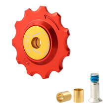 11/12/13/14t Bicycle Rear Derailleur Pulley Wheel with Ceramic Guide Plate and Reducing Bushing for Road Bike
