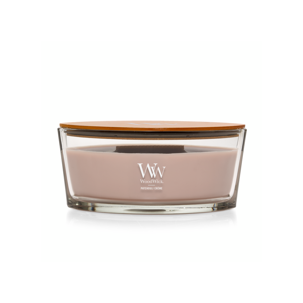 Woodwick - Ellipse Patchouli Creme Candle