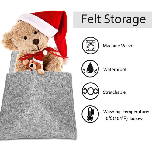 Wood Log Basket, Large Capacity Sturdy Felt Storage Bag for Firewood, Foldable for Space-Saving Storage (Rectangular) 2