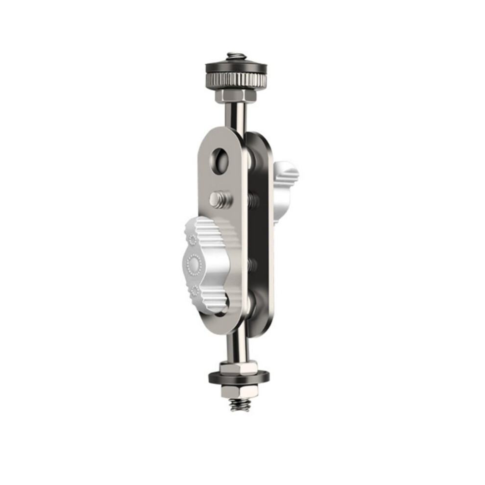 Double Head Camera Mount Bracket 360 Degree Rotation And Tilts For Flexibility Camera Magics Arm Silver 9189345806711