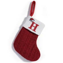 Knitted Christmas Letter Stocking Festival Home Decors Custom-H