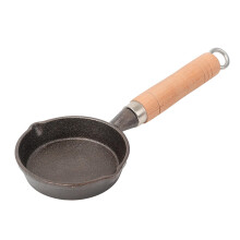 Mini Egg Pan Multifunctional Cast Iron Even Heating Non Stick Small Frying Pan for Home Cooking or Single Diners Small Families