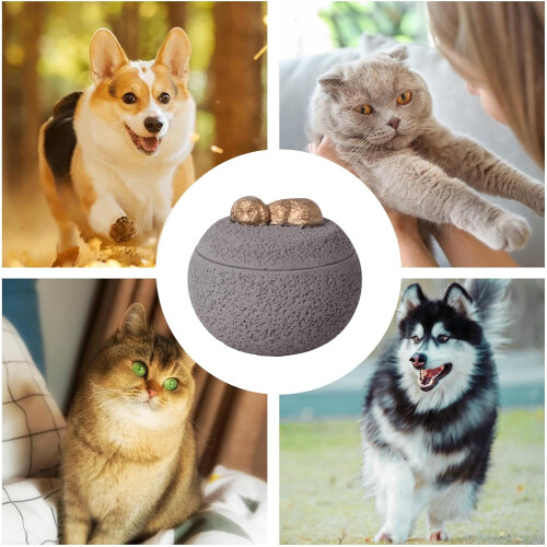 Pet Ashes Box  Dog Ashes Keepsake Memorial Urns  Smooth Container for Loss Cats 2