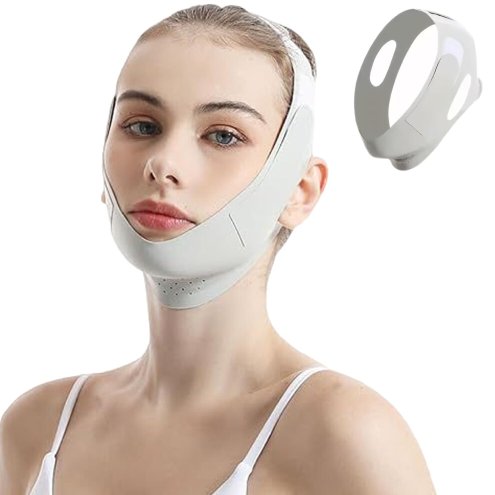 V Line Lifting Mask, Adjustable Face Lifting Mask, Breathable Jawline Shaper Strap, Washable Double Chin Reducer for Sleeping