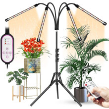 Grow Lights with Stand, 80Leds Plant Light Full Spectrum with Dual Controllers for Indoor Plants,Grow Lamp Tripod Adjustable 28155CM (2)
