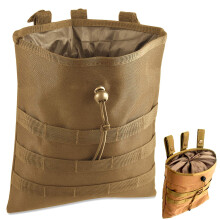 Molle System Tactical Molle Dump Magazine Pouch Hunting Recovery Bag Drop Pouch Military Accessories (Tan)…(Tan)