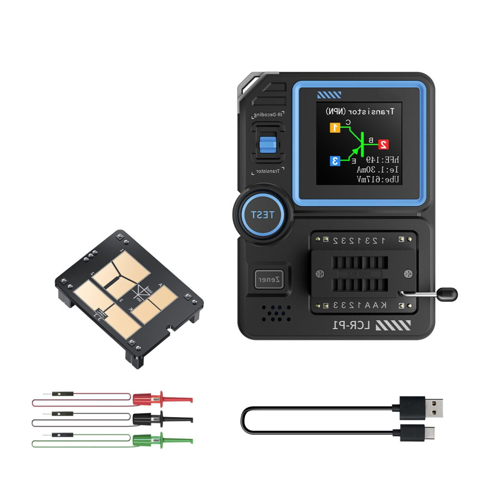 Multifunction Meter Transistor Tester Diode Triode Capacitance Resistance Meter Usb Rechargeable Detector 9412369720054