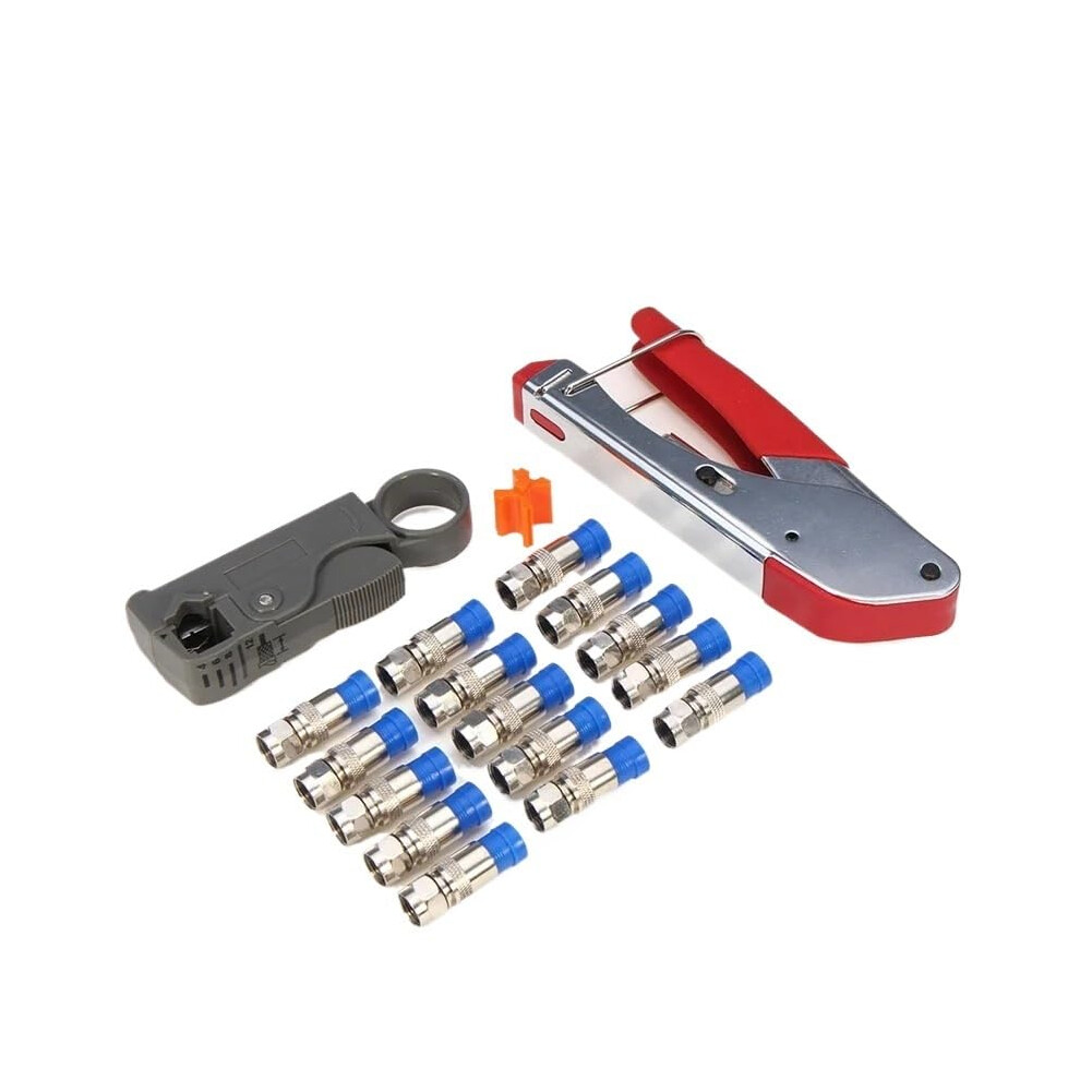 1 Set Coaxial Cable Crimping Tool Set Squeezing Forceps Wire Stripper For Rg58 Rg59 Rg6 Ftype Coax Cable Crimper Connector Ref: 4012 9365049682022