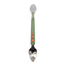 Porcelain Dinner Sets Lightweight Mud Silicone Puree Scrapping Spoons 20cm Green