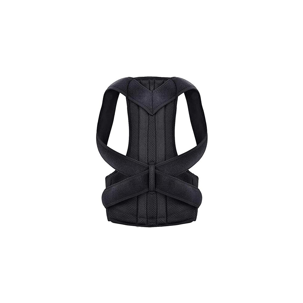 Posture Corrector Back Supports, Adjustable Back Support Belt (Black)