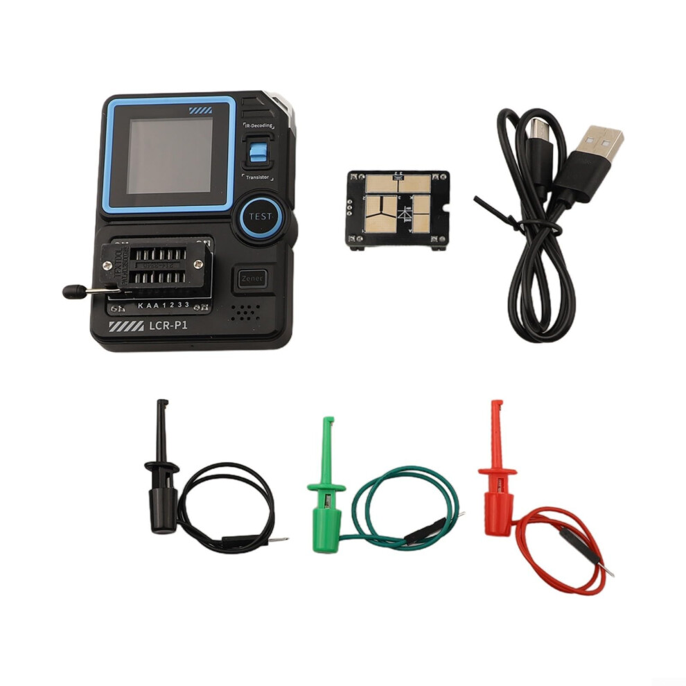 Transistor Capacitor Meter, Lcrp1 Transistor Tester, Diode Capacitance, Resistance Meter, Esr Meter With 1.4' Color Screen 9412369721105