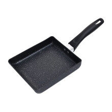 Japanese Omelette Pan Tamagoyaki Nonstick Pan Square Pan Easy to Clean, 13x18cm (Black)