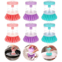 Washing Up Brush, Pack of 6, Multifunctional Cleaning Brush with Liquid Dispenser
