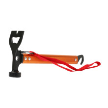 Tent Stake Hammer, Camping Hammer with Hook, Multitool Heavy Duty Stake Remover Tent Peg Stake Mallet for Camping Tent Hiking Orange