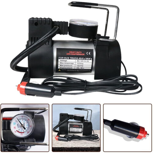 Efficient Metal Air Compressor for Car Tire Inflating, Portable Design 2