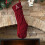 Kerst Geborduurde Letter Kous Oversized-Donkergroen wit J 6