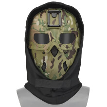 Tactical Full Face Mask Bandana Neck Balaclava Face Wargame Cap Army Airsoft Paintball Hunting Protective Mask/Cp/18.5 x 23.5 cm
