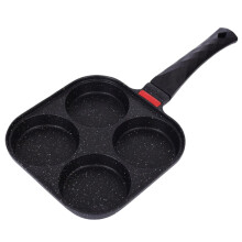 Fried Egg Pan, 4 Hole Pancake Pan, Omelette Pan Egg Cooker, NonStick for Camping