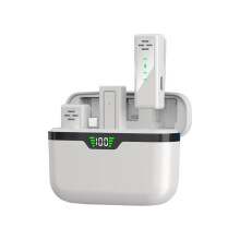 Kabelloses Lavalier-Mikrofon 2,4G Rauschunterdrückung, 8H Akku, 20m