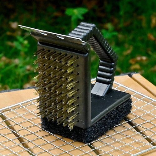BBQ Grill Brush  Right Angle Copper Wire Scraper Tool for Grilling 1