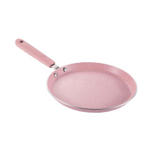 1pc MultiPurpose NonStick Frying Pan Wok for Cooking Steaks Pancakes and Eggs Comfortable Handle Aluminum for Home Kitchen 33.00X18.00X2.00CM Pink