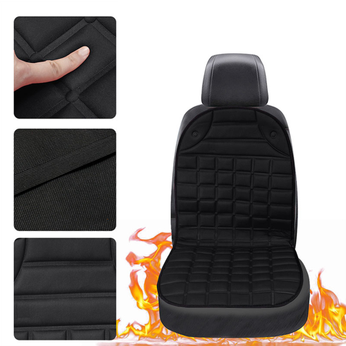 Almofada de assento de carro sofisticada e aquecida, espuma viscoelástica macia e confortável com base de borracha antiderrapante, capa de assento 2