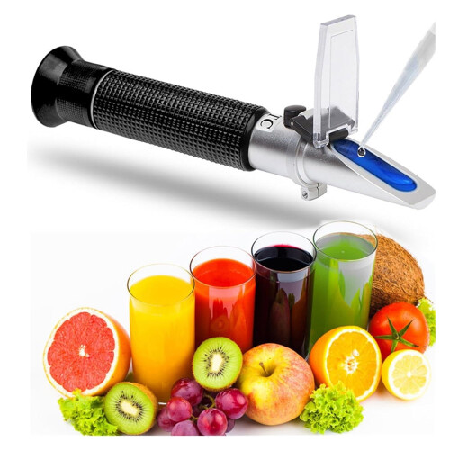 Refractometer, Refractometer 032% Food Drinks Sugar Test ATC Content Meter Handheld Brix Meter A 02 1