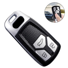 Étui de protection robuste pour clé de voiture Audi A4L A5Q7Q5L, doublé en sherpa, signal puissant, protection intégrale.
