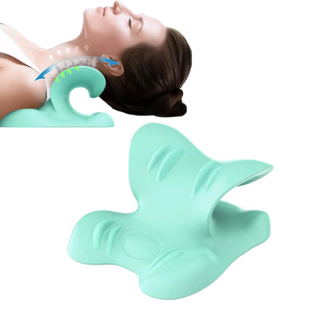 Neck Extender Neck Massager Neck Shoulder Relaxer Cervical Traction Device Provides Neck Posture Correction and Pain Relief Through Neck Massage