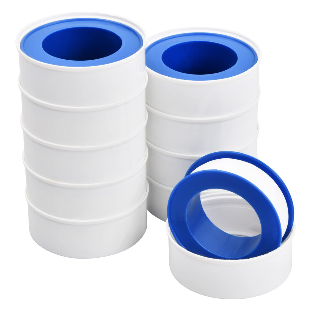 10 Rolls Ptfe Sealing Tape, 12Mm X 100M Teflon Tape For Plumbing Joints 9412369723994