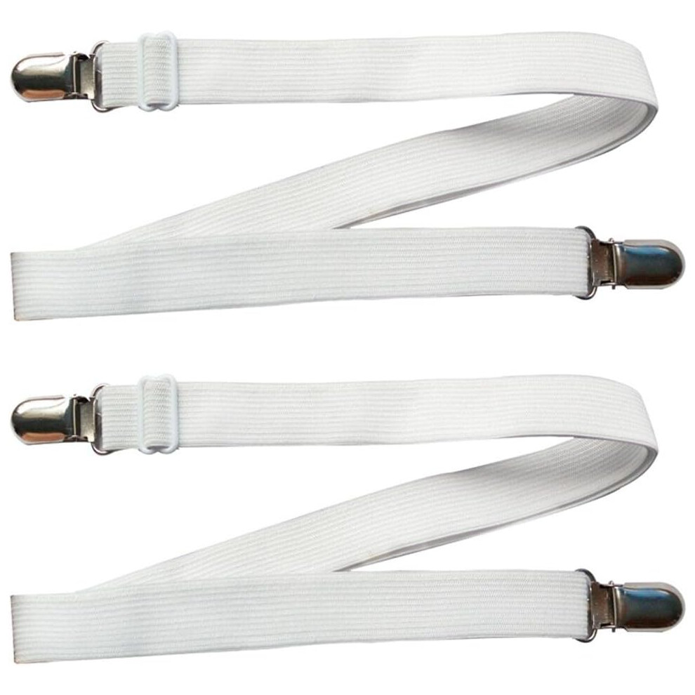 Multipurpose Sheet Clips for Mattress, Heavy Duty Bed Sheet Grippers with Adjustable Elastic Straps, Sturdy Clip Fastening System, Secure Bedding Solu