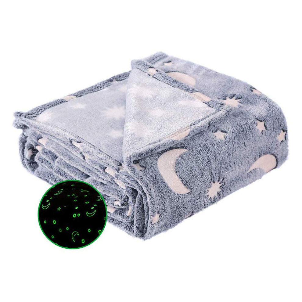 Soft Luminous Blanket For Kids, Washable And Easy To Clean Glow In The Blanket With How To Make It Glow Technology, Warm Flannel Fabric For Snug Dark
