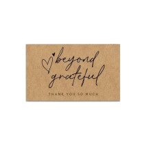 50 x Brown Beyond Grateful Thank You cards Thank you so much customer appreciation Friendship (50 Cards)