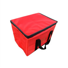Pizza Delivery Bag, Thermal Bag With Handle, Portable, Lightweight, Large Capacity, Foldable, Red